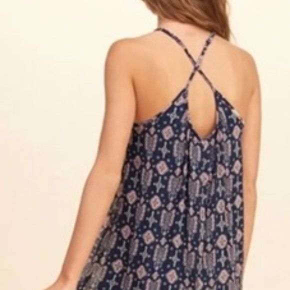 Hollister Boho Spaghetti criss cross Strap Loose Fit Lined Slip Dress, XS - Picture 2 of 14